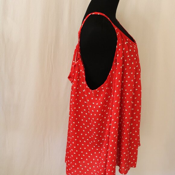 TORRID TANK CAMISOLE Hearts Criss Cross Back 4 4X 26 Pre-Loved - Picture 5 of 11